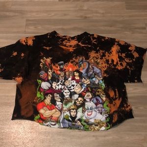disney villains hand dyed crop top